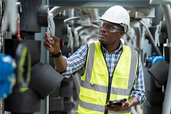 image of man wearing safety vest