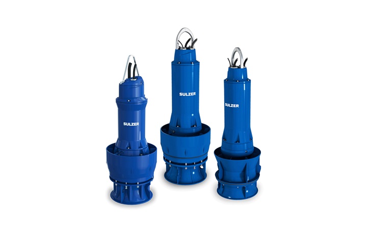 Highly efficient range of submersible column pumps for efficient storm water protection and pumping of screened wastewater.